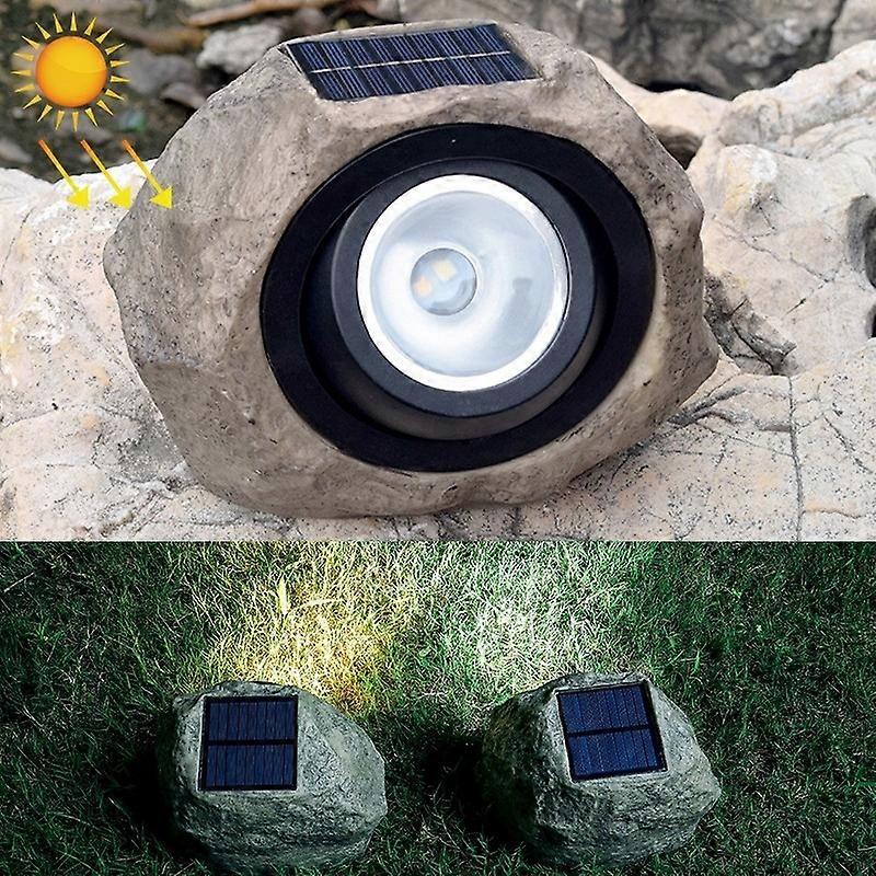 Solar Powered Simulated Stone Spotlight
