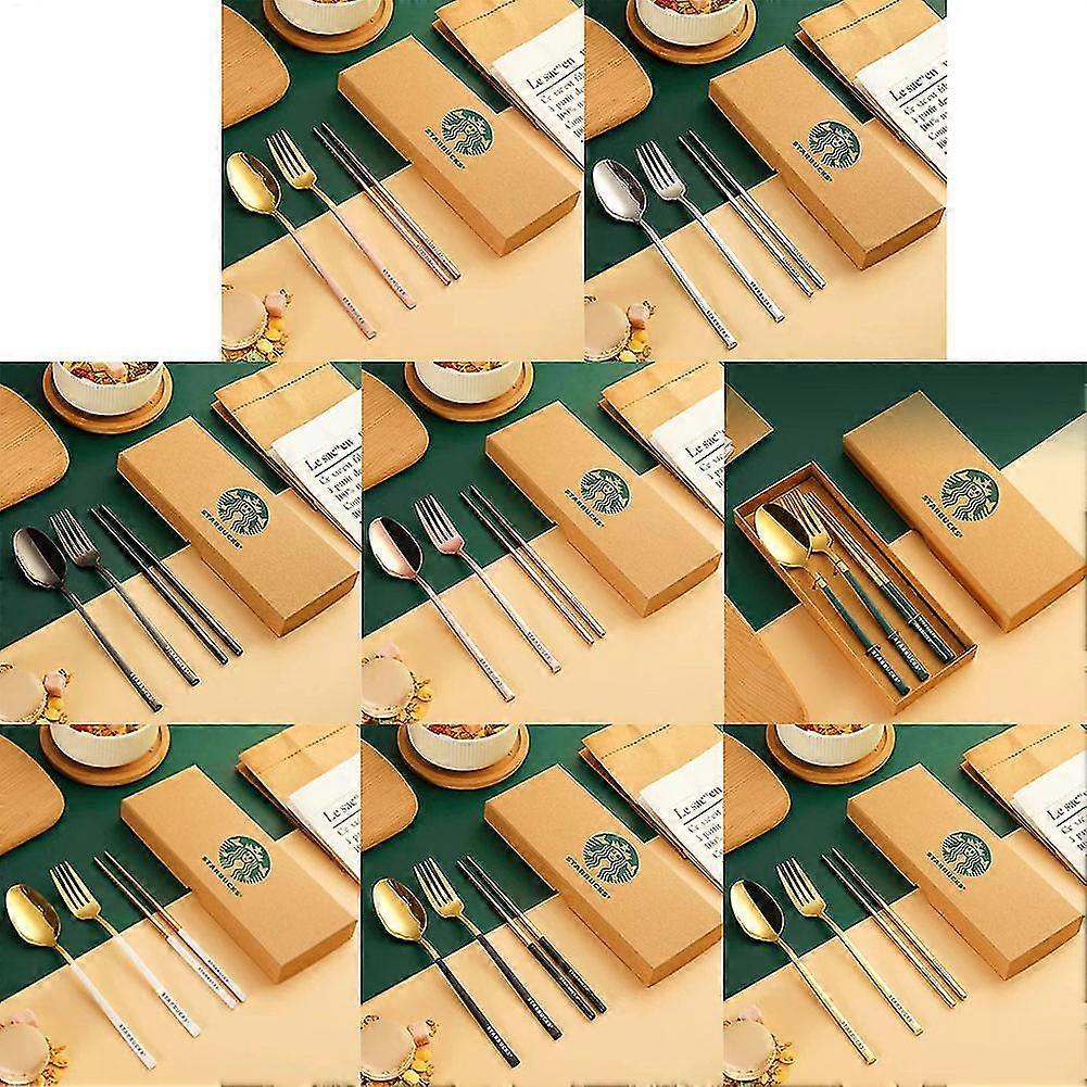 Less Steel Tableware Spoon Fork Chop -piece Box
