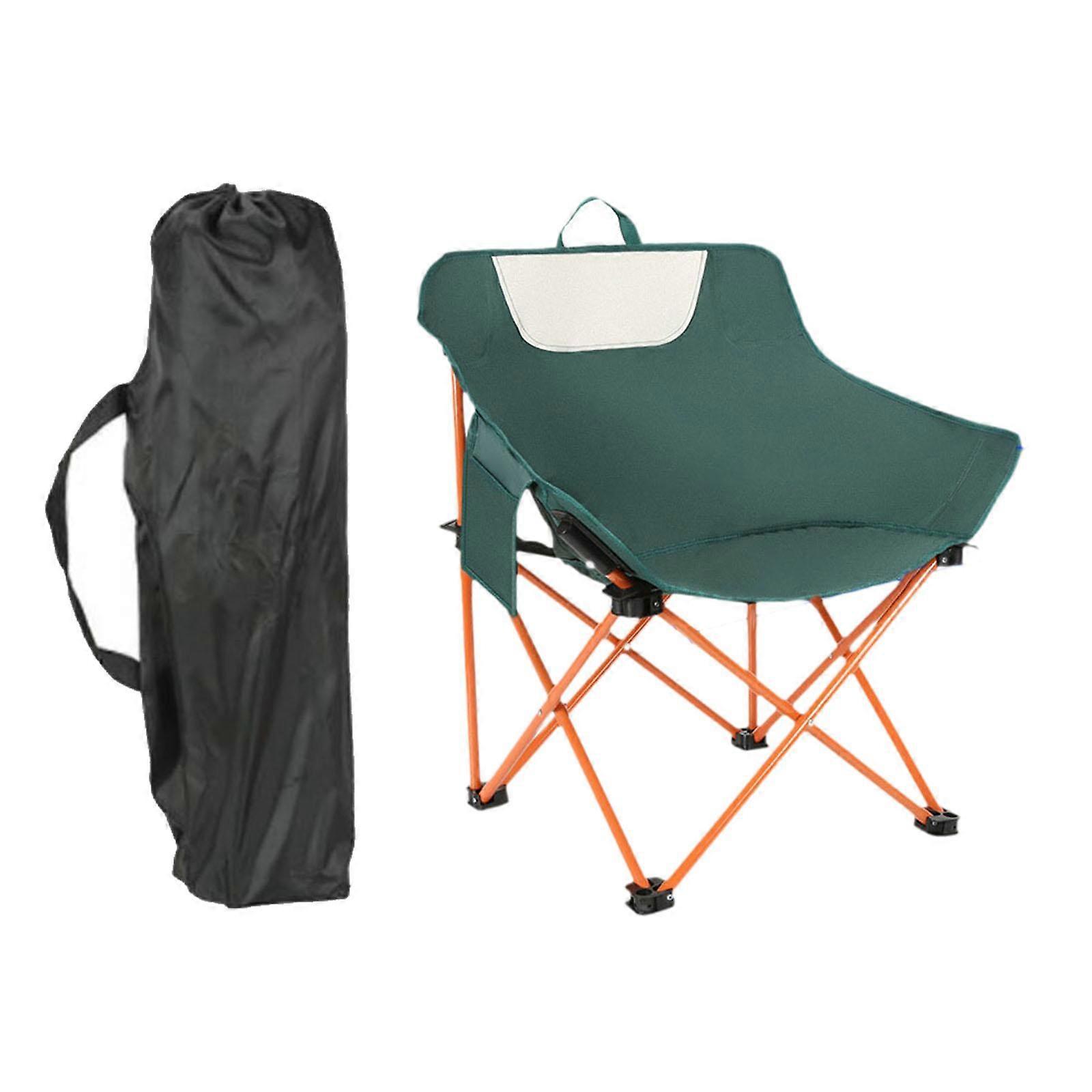 Folding Camping Chair Heavy Duty Lightweight Beach Chair for Park BBQ Picnic Beige S