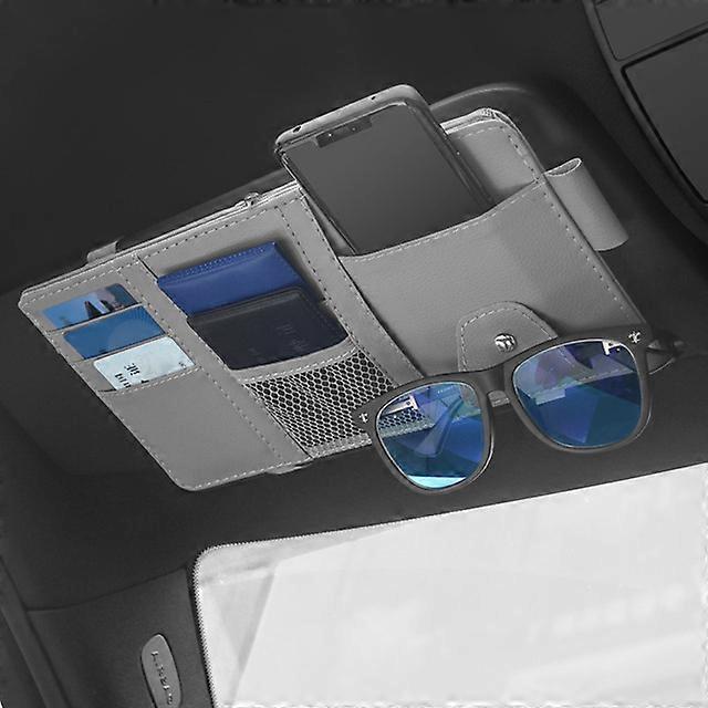 Car Sun Visor Organizer Multi Pocket Auto Interior Accessories Pocket Storage Pouch Pen Holder Organizer Car Document| |