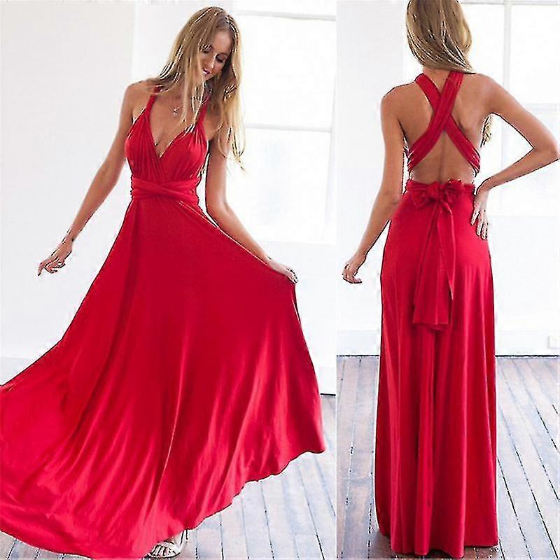 Femmes's Evening Multi Way Wrap Bridesmaid Formelle Long Maxi Robe