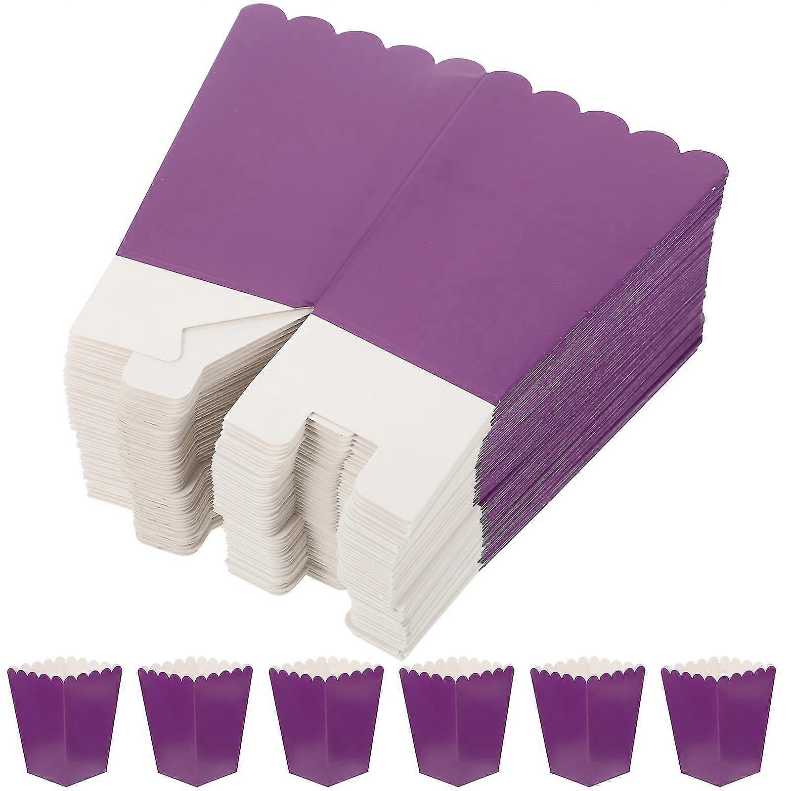 50Pcs Popcorn Boxes Paper Popcorn Tubs Simple Greaseproof Popcorn Containers