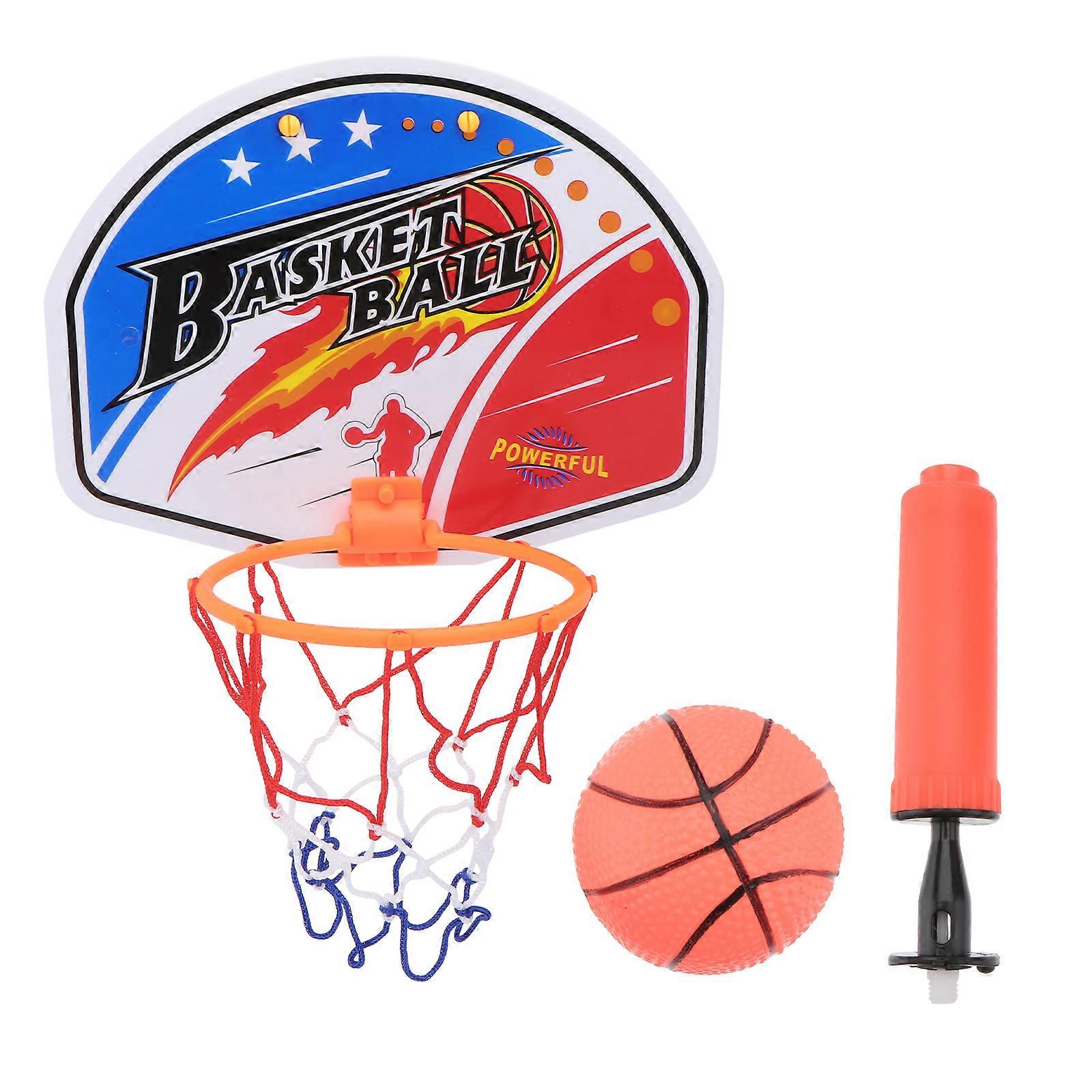 1 Set of Indoor Mini Basketball Plaything Cartoon Basketball Board Frame Toys