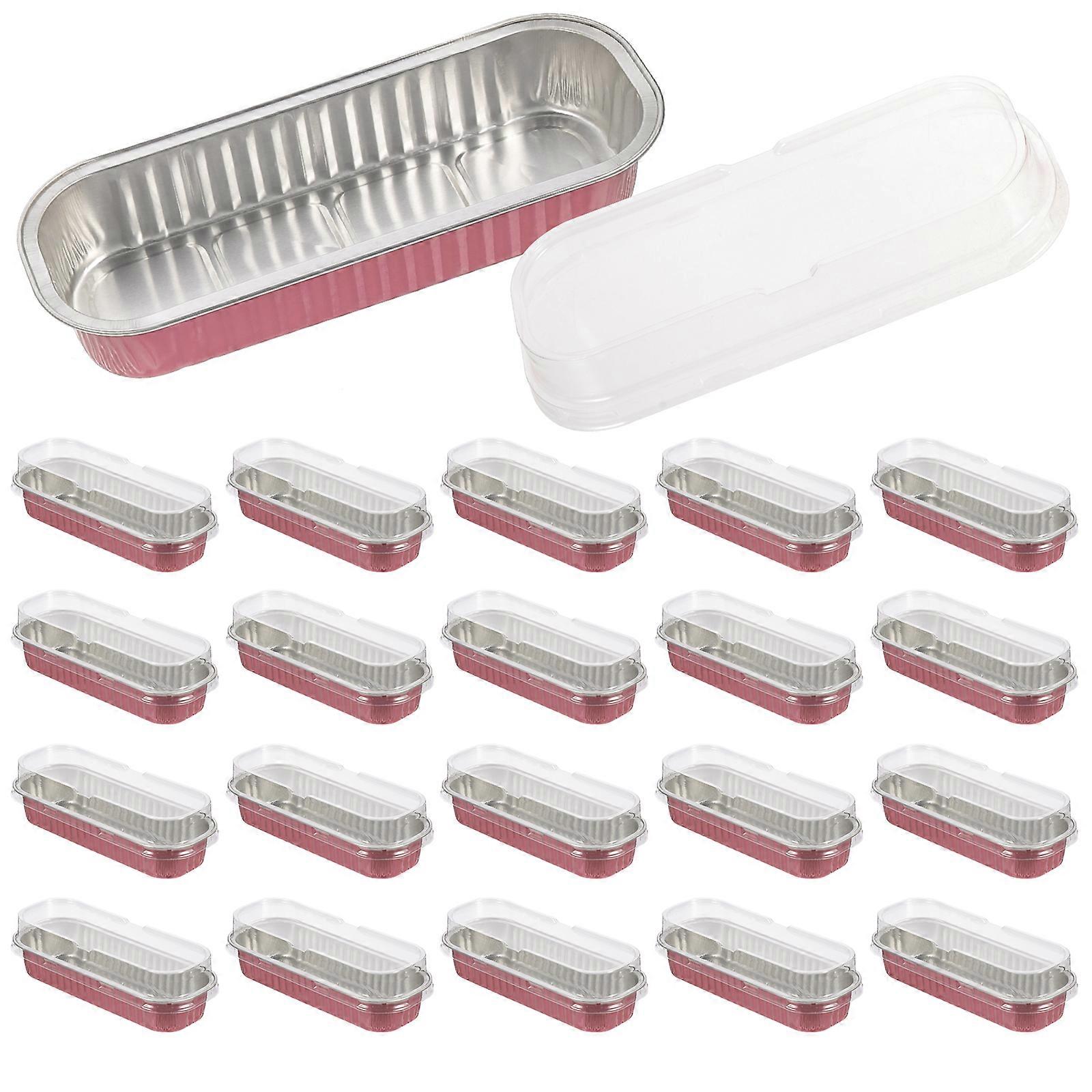 30Pcs Clear Cake Carrier Rectangular Cake Box Baking Packing Box Loaf Cake Box