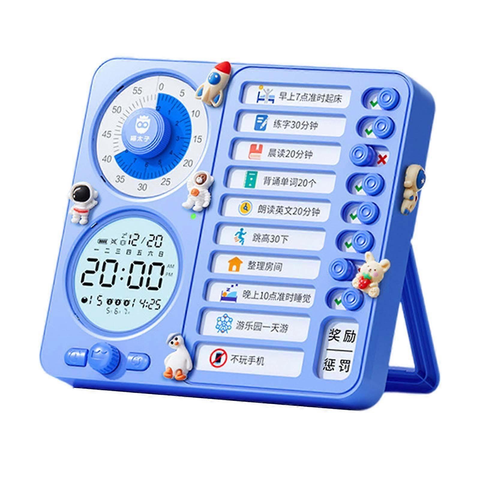 Visual Timer Rechargeable Portable DIY Memo Board Plan for Kids Notes Office blue