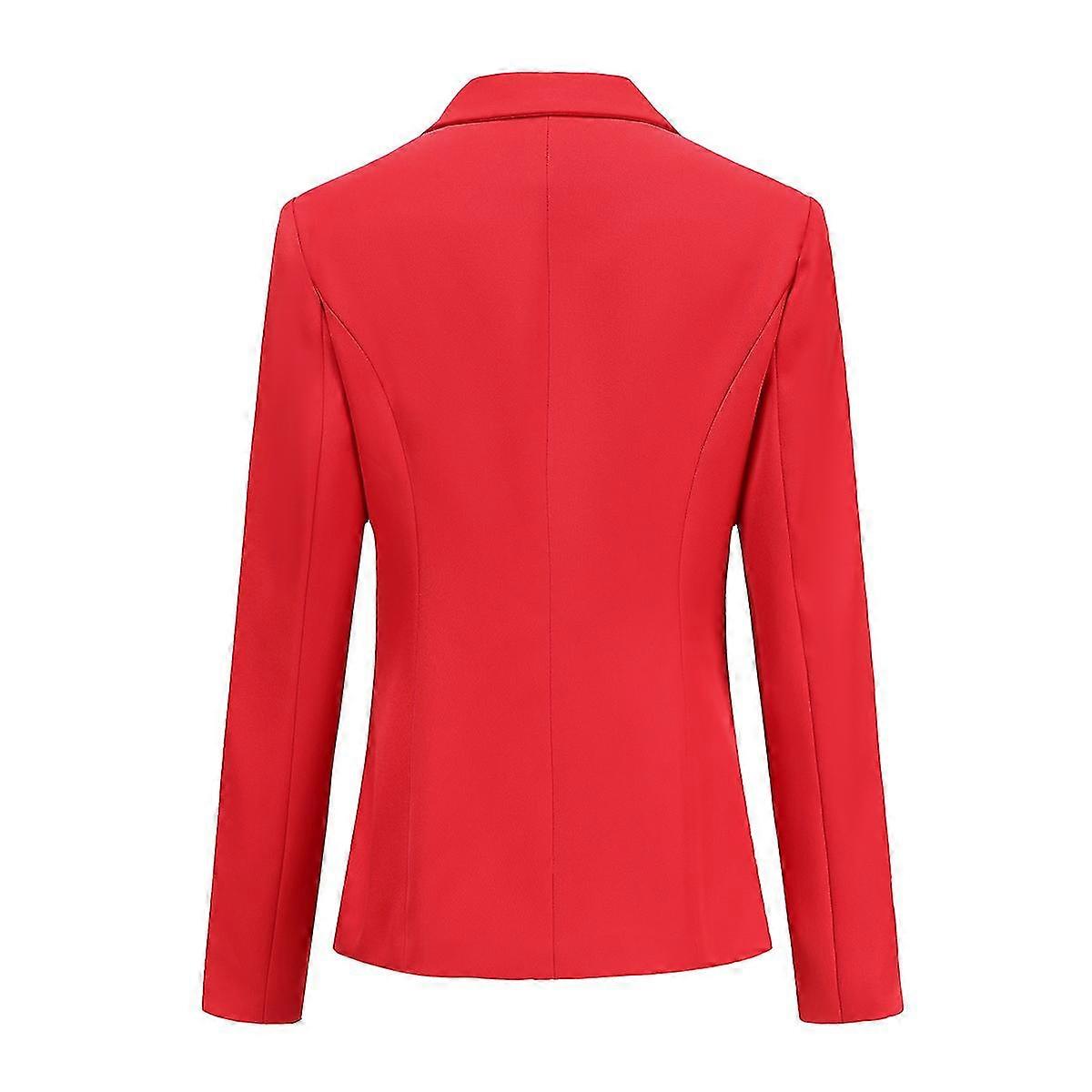Two-Piece Mermaid Peak Lapel Plunging Maxi Office Suit with Blazer main image 1