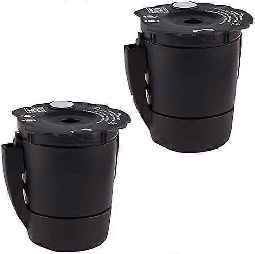Cofe Reusable Coffee Filter compatible with Keurig My K-Cup 1.0&2.0 all Keurig home Coffee makers (black, 2pcs/pack)