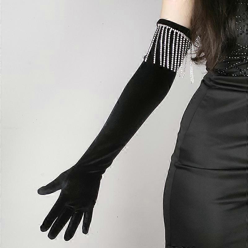 Party Gloves 20s Flapper Gatsby Accessories Velvet