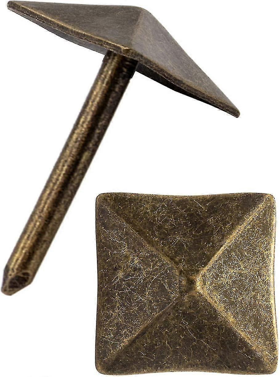40 X 12mm X 12mm Aged Bronze Brass Decorative Studs