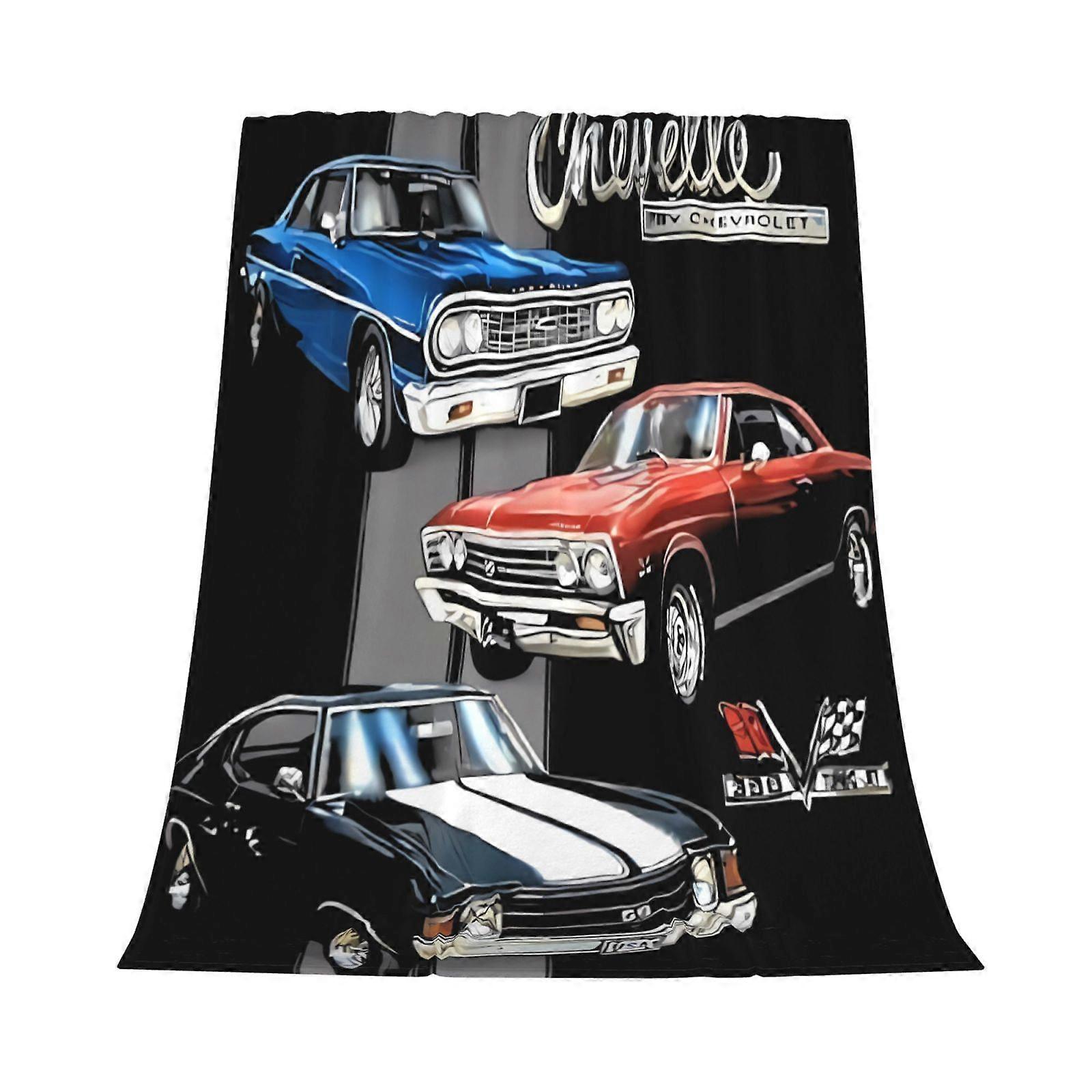 Chevy Flannel Blanket for Bedroom Decor and Bedding -CT757