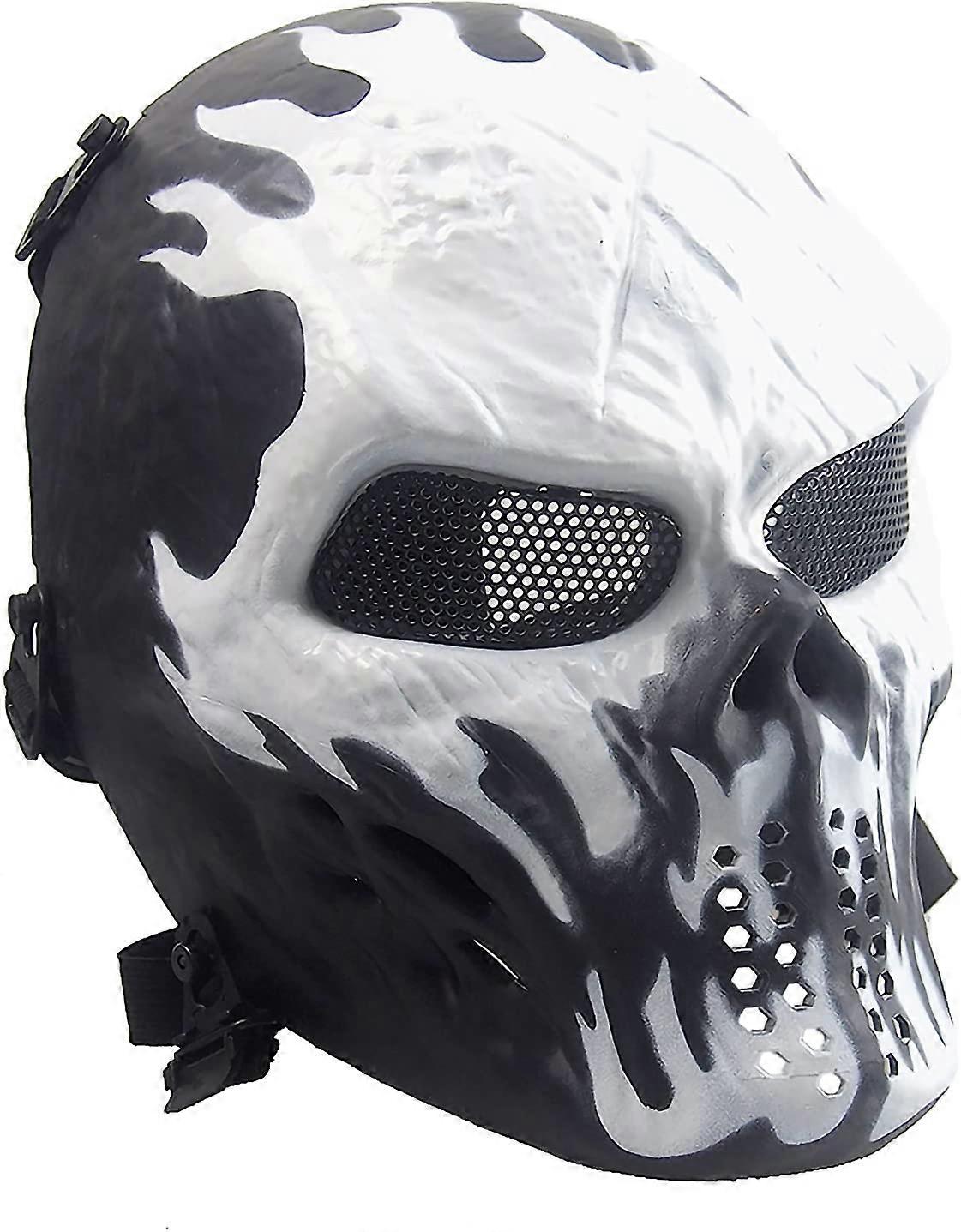 Scheletro Di Teschio A Pieno Facciale Morbido Di Paintball Di Halloween Per Maschera Di Protezione CS Wargame Acquista In Modo Economico - Spedizione Gratuita, Recensioni Reali Con Foto - Foto 7