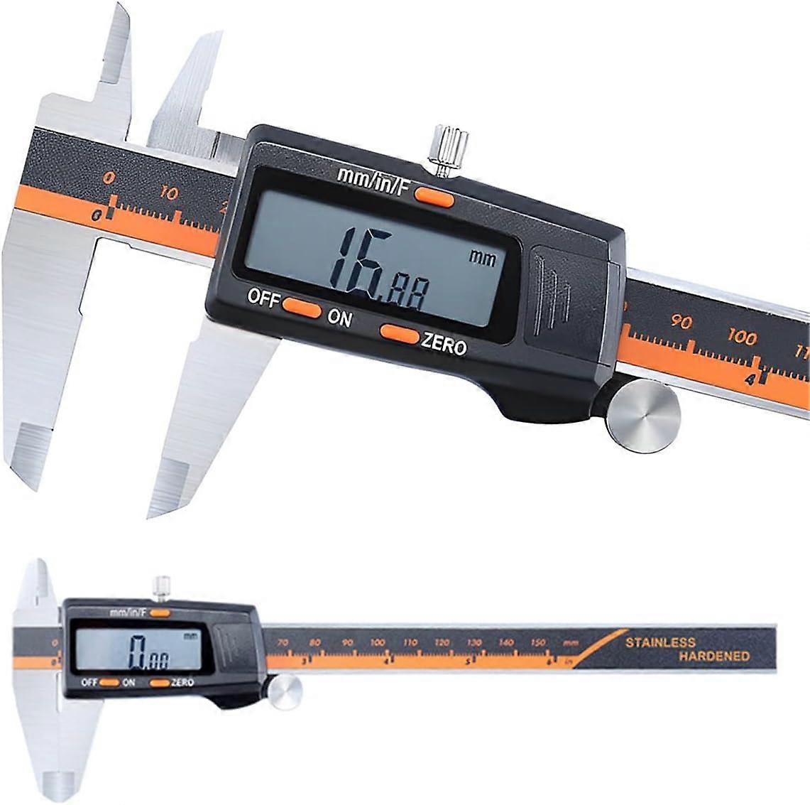 Digital Caliper, 6 Inch Stainless Steel Vernier Caliper, Electronic Caliper Measuring Tool with Large LCD Screen and 4 Measuring Modes, digital calipe