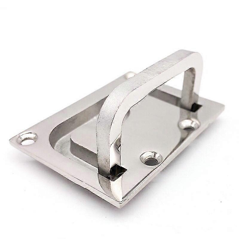Jinyi Recessed Lift Handle Boat Hatch Handle Stainless Steel Boat Hatch Door Handle Embedded Cabinet Lift Handle For Marine Yachts, 1 Pack
