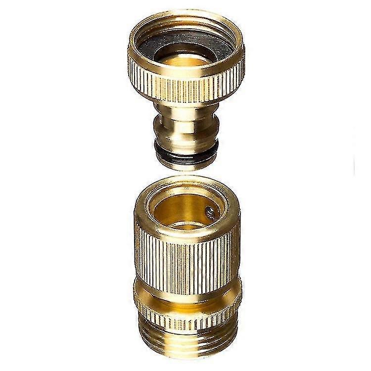 Special For Garden Water Pipe Copper Joint 6 Points Inner And Outer Teeth Quick Joint Water Jointcolouyr:gold2pcs
