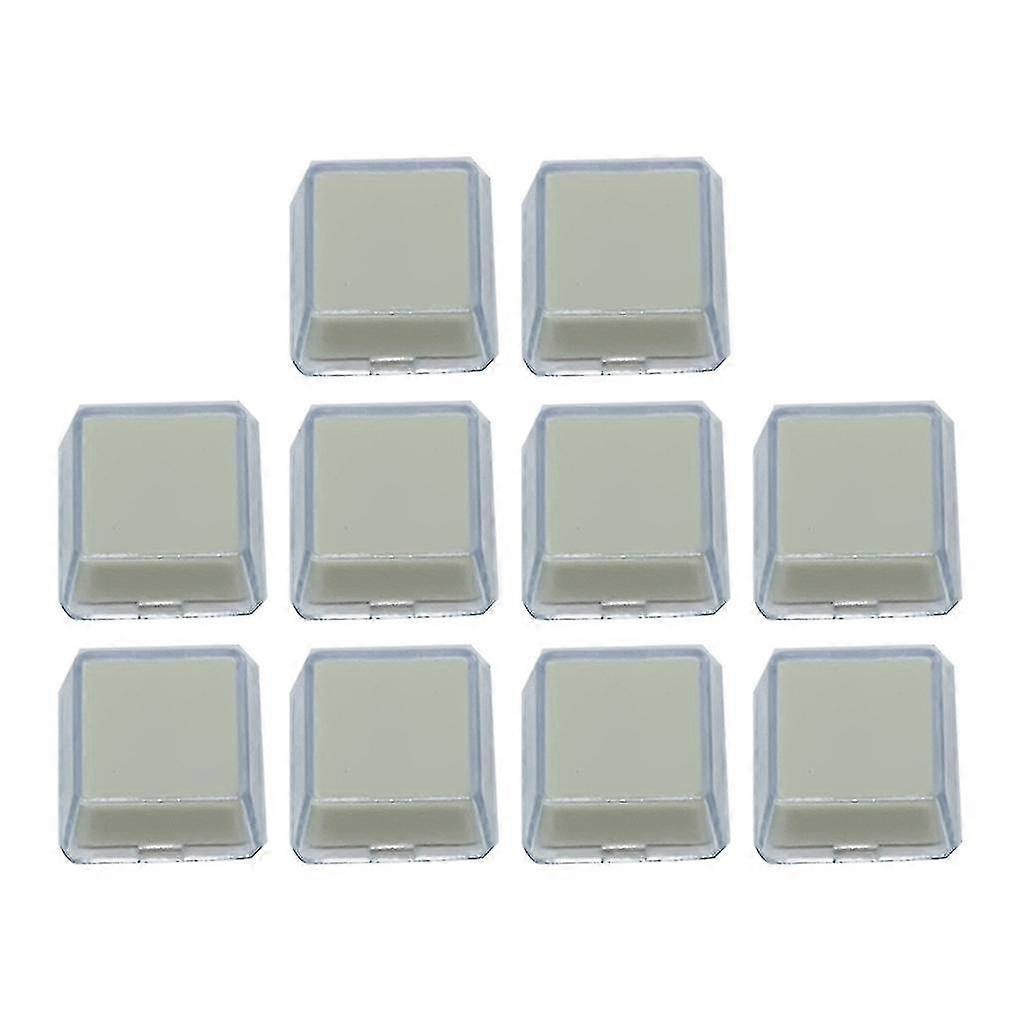 10pcs Abs Transparent Double-layer Key Cover With Removable Protection Shell