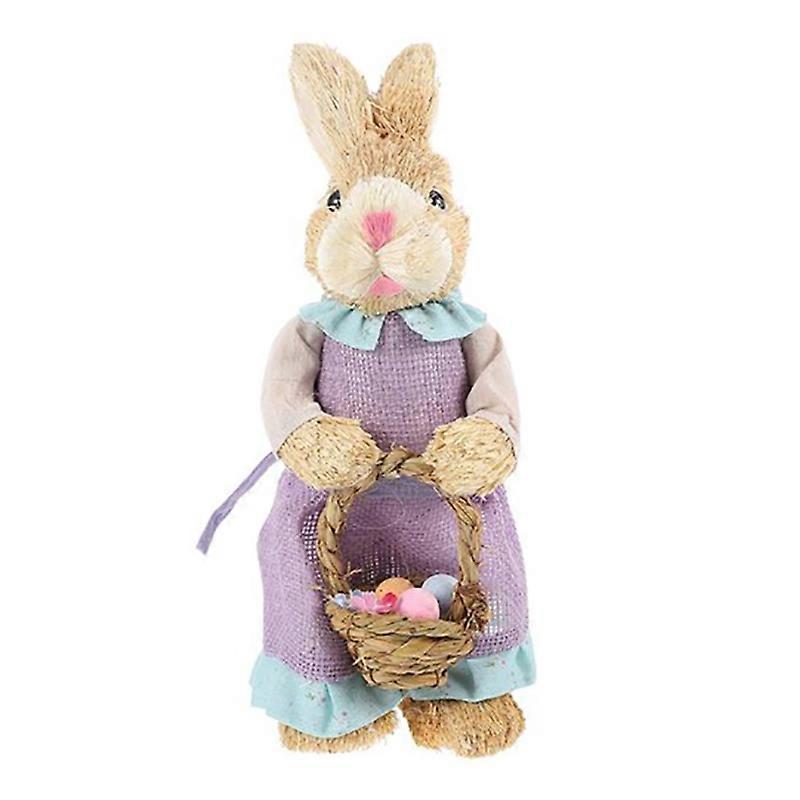 Bunny Straw Easter Rabbit Cute Rabbit Ornament Home Festival Party Window Photography Children Gift