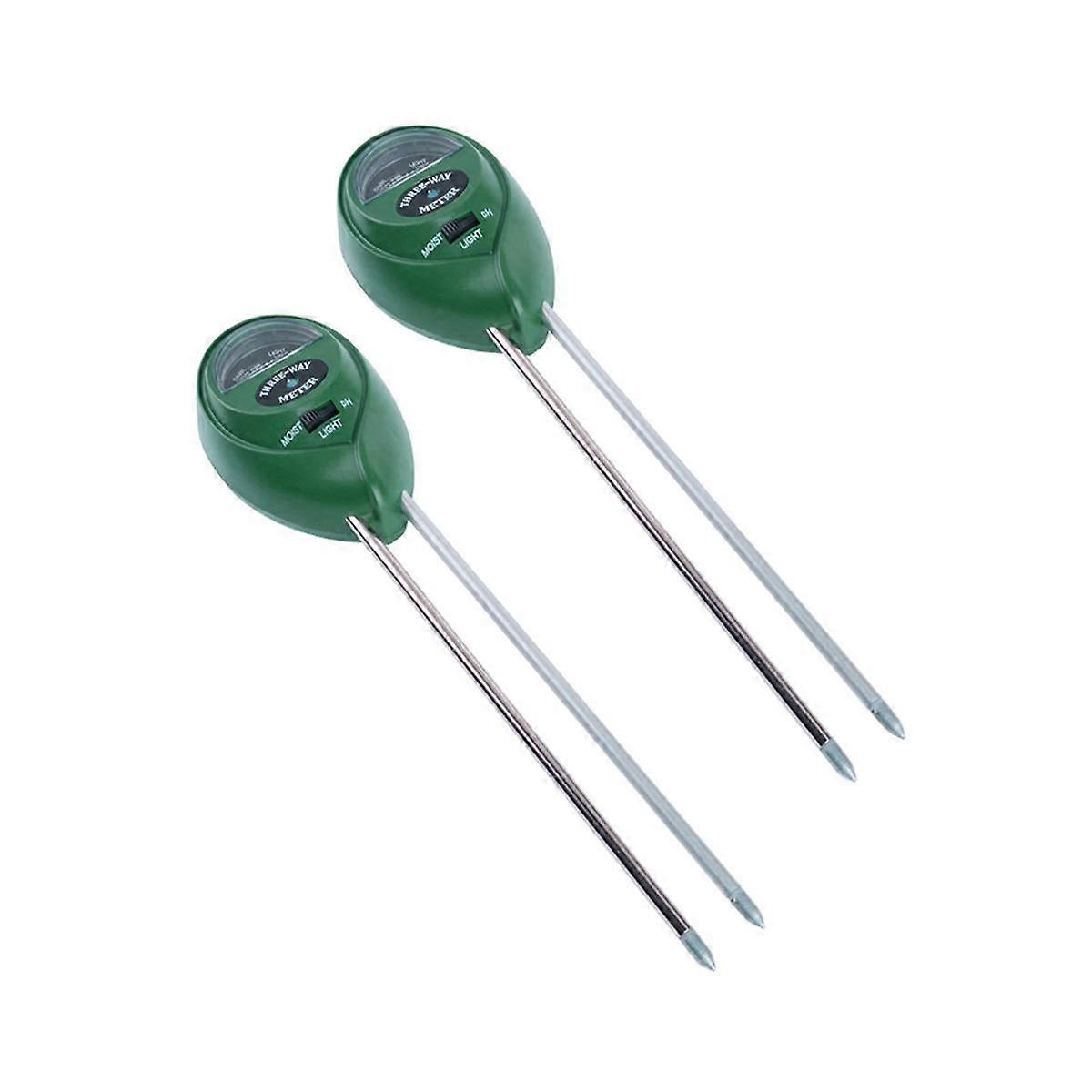 2 PCS Soil Tester 3 in 1 Plant Moisture Meter Light&PH Tester /Garden/Lawn/Farm Testing Plant Growt