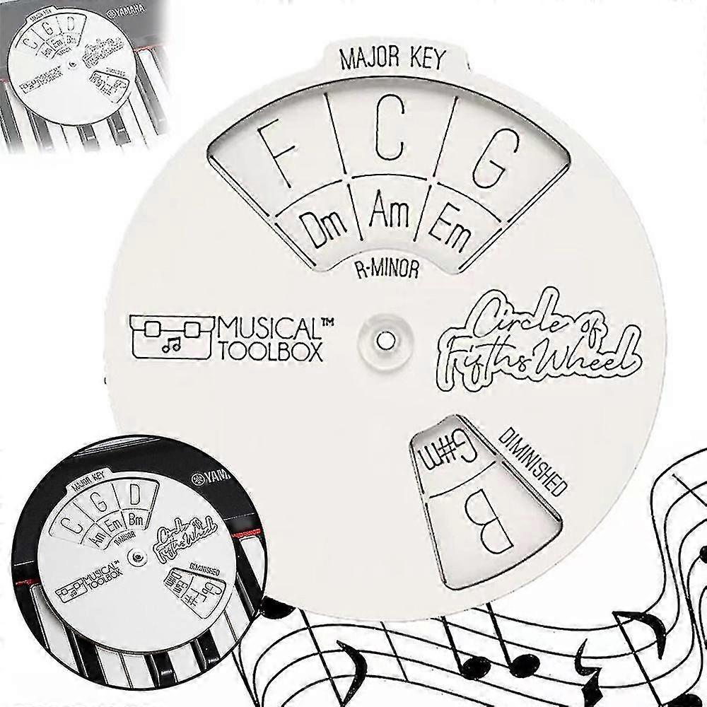 Circle Of Fifths Wheel,wooden Tool,musical Instruments Educational Tool For Chords Key Signature