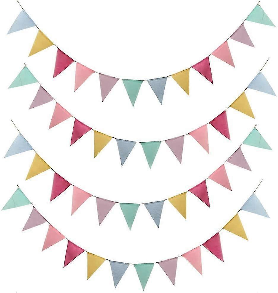 Pennant Chain 4 Stk Pennant Garland 48 stykker pennant