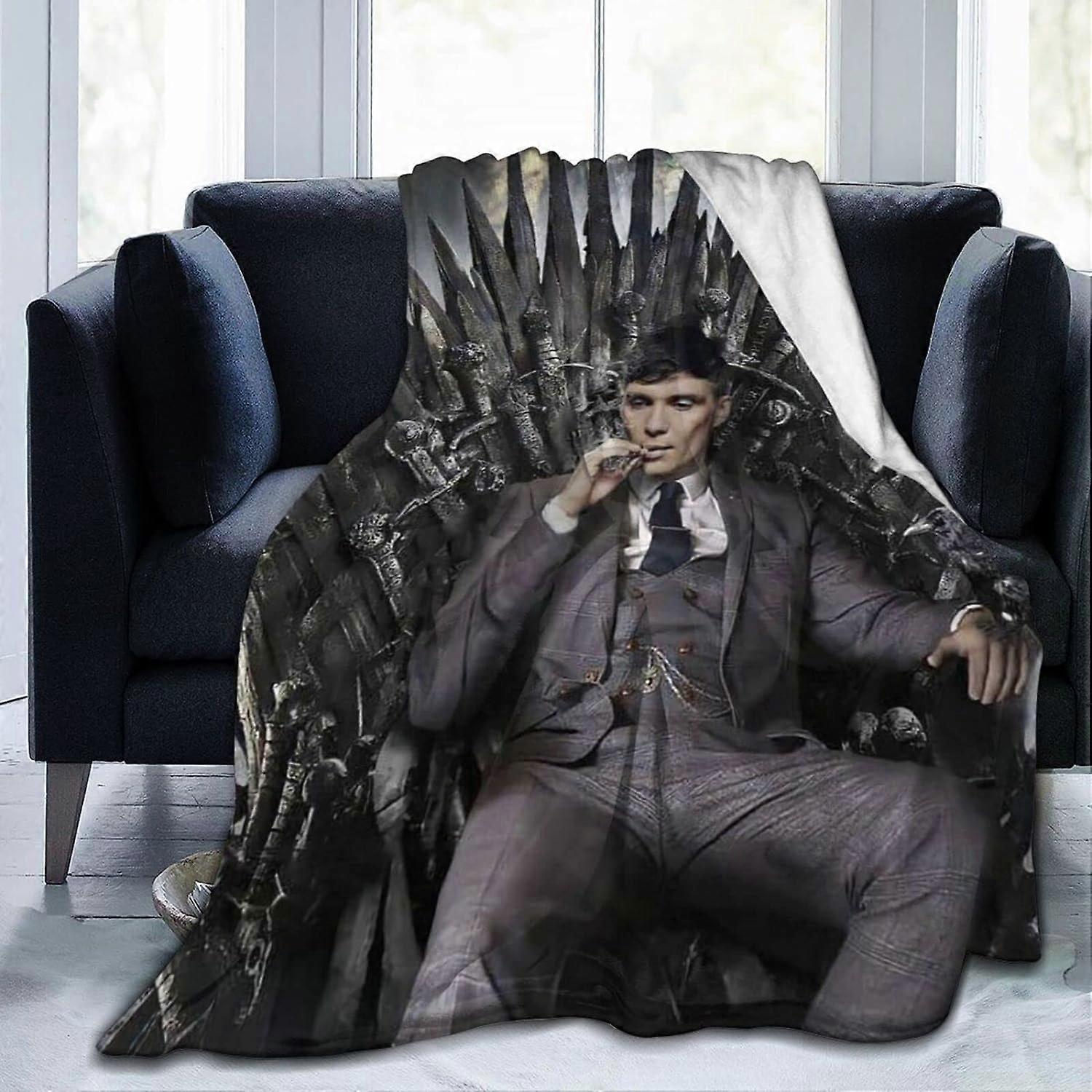 Cillian Murphy Flannel Tæppe Bløde Lap Tæpper Anti Pilling Aircondition Tæppe Indretning til Sofa Stue Soveværelse-EDFR123