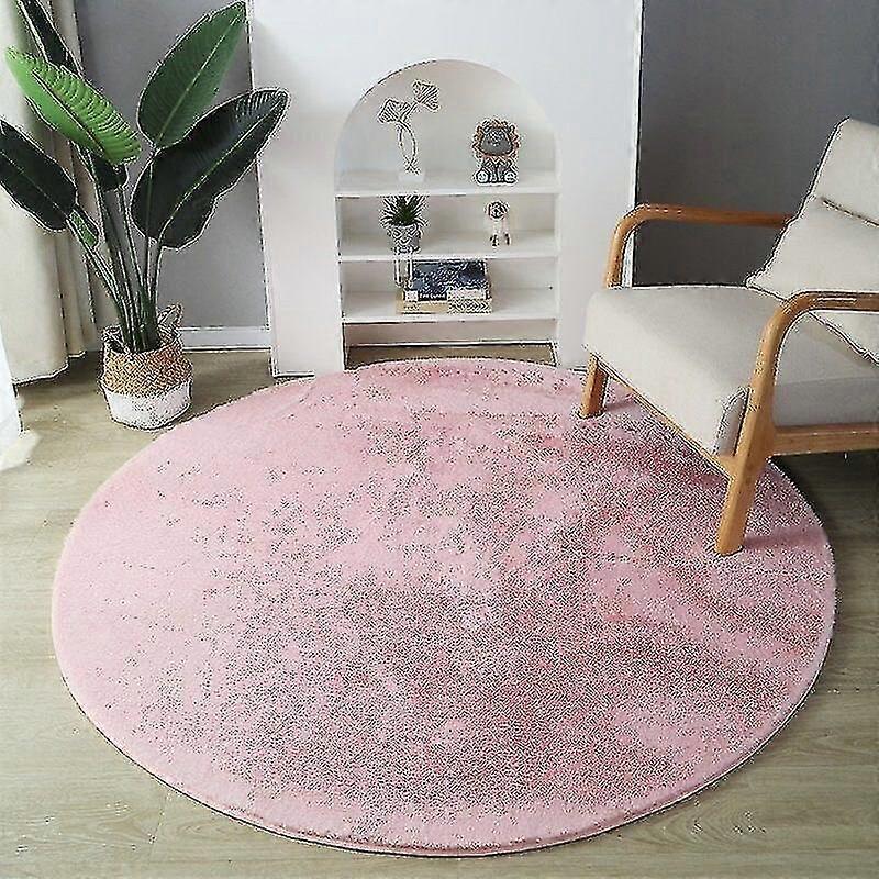 Soft Round Carpet Rabbit Faux Fur Dormitor de pluș covor alb de pluș Shaggy Picior Mat pentru copii Play Floor Covoare pentru camera de zi