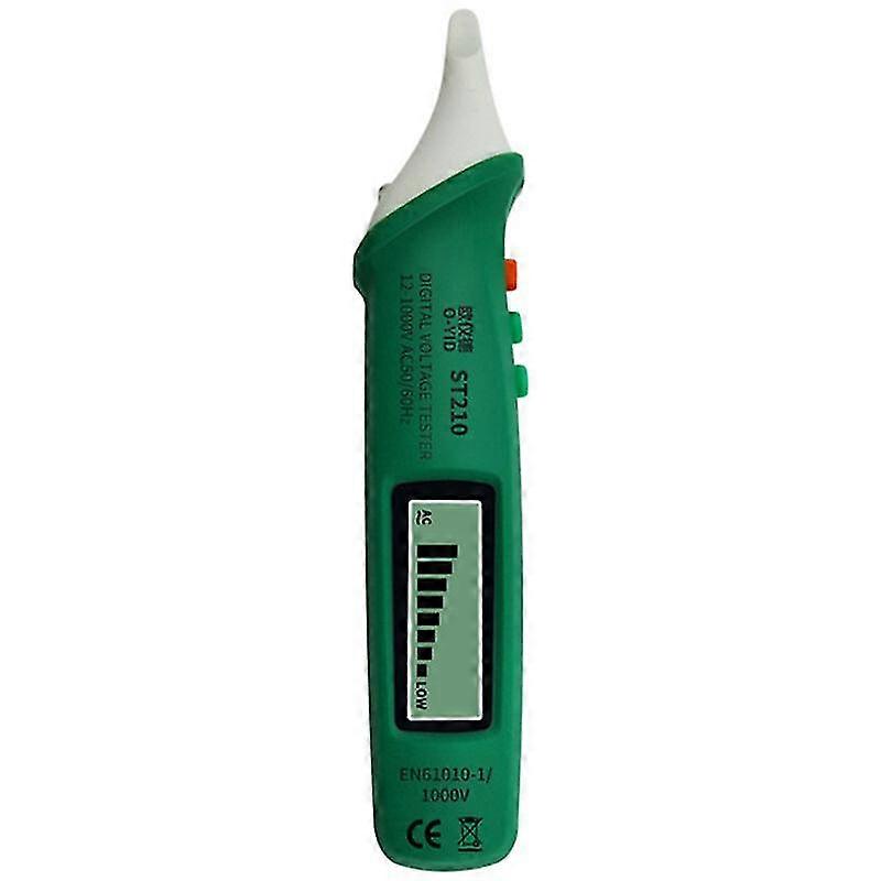 12v-1000v Non-contact Digital Ac Voltage Tester Pen Handheld Ncv Detector Adjustable Sensitivity With Flashlight, Zero/live Wire Recognition, Break Po