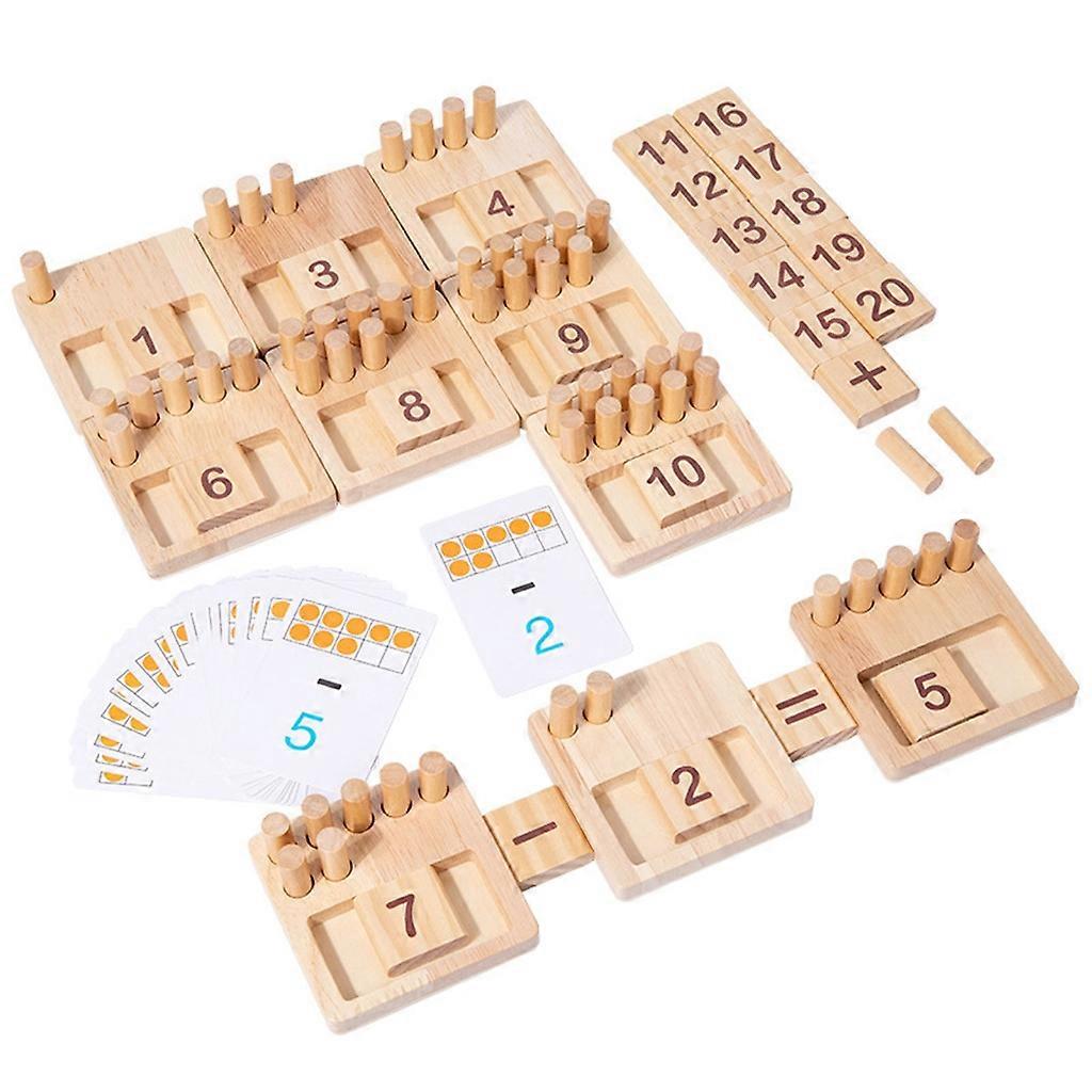 Mathematical Operation Counting Toy for Kindergarten Number Sorting Wooden Sticks Puzzle Game Preschool Teaching Props