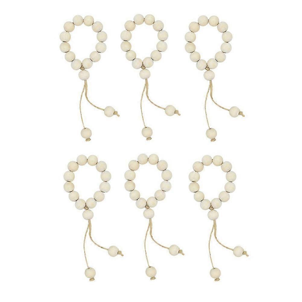 حلقات منديل الخشب حبة منديل خواتم - الطبيعية ريفي أصحاب منديل خشبي - الخرز الخشبي المصنوعة يدويا نا