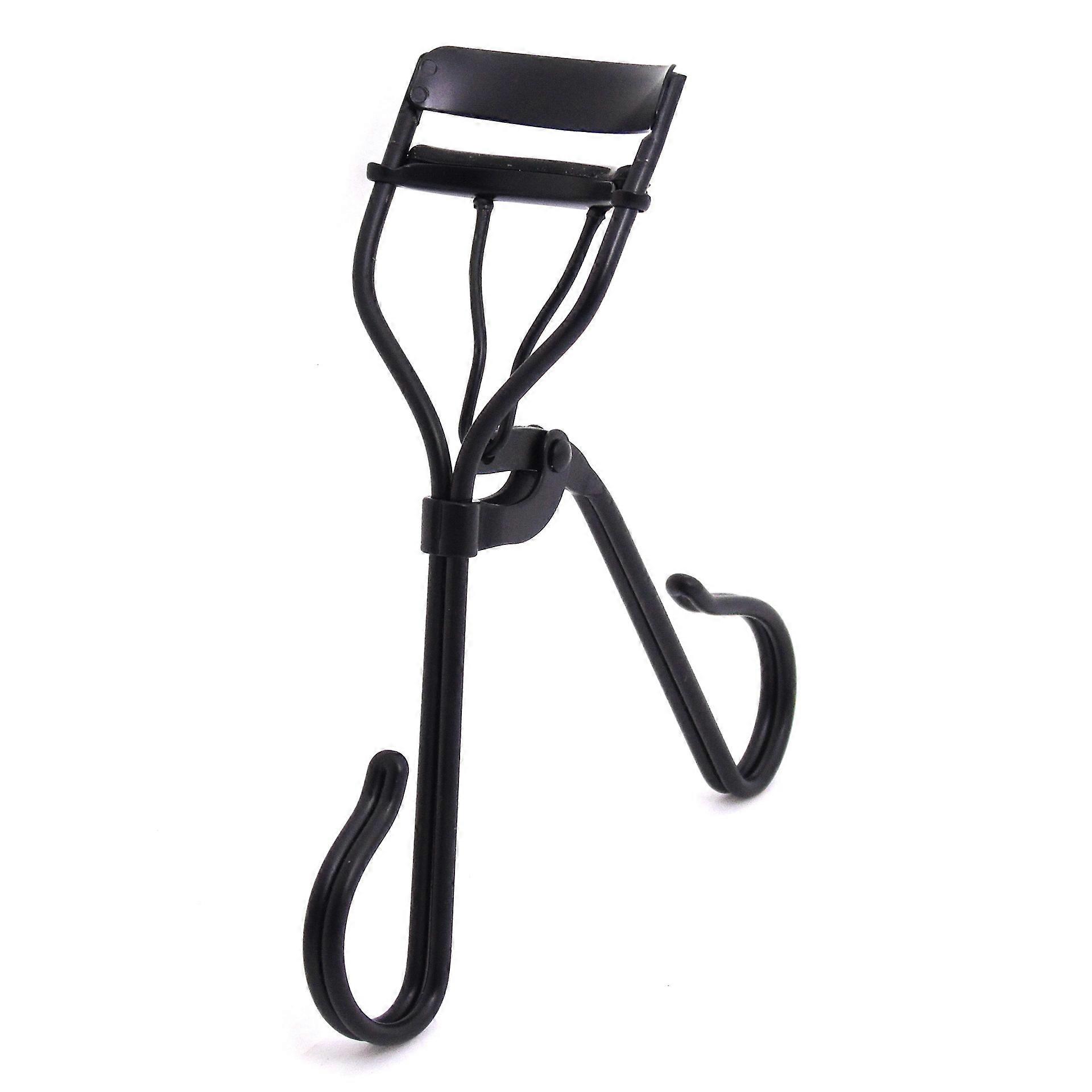Eyelash Curler Tweezers for Women - Black Professional Lash Curler with Refill Silicone Pads. Easy to Curl Open-Eye Eyelashes Naturally in Seconds wi