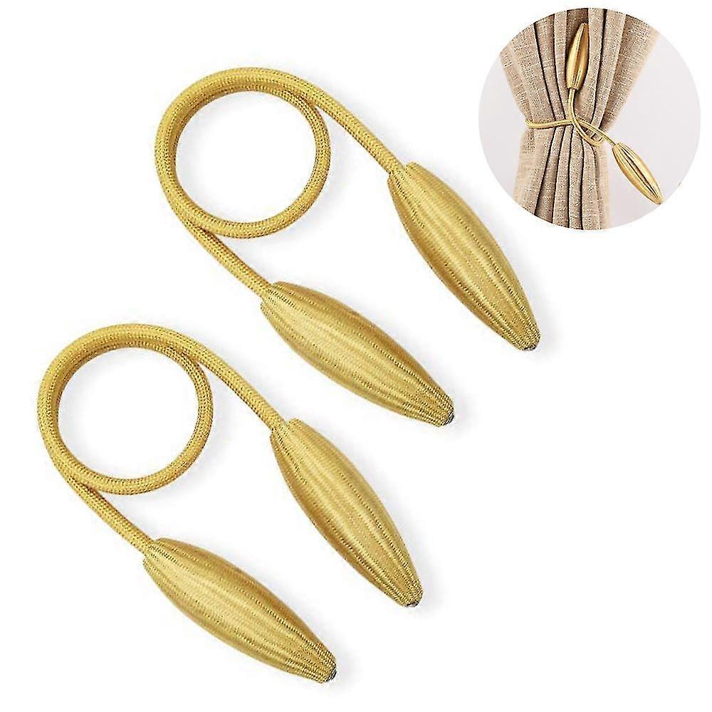 2 Pieces Magnetic Curtain Tie Backs -convenient Drape Tie Backs, European Drapes Clips Rope Holdbacks For Home