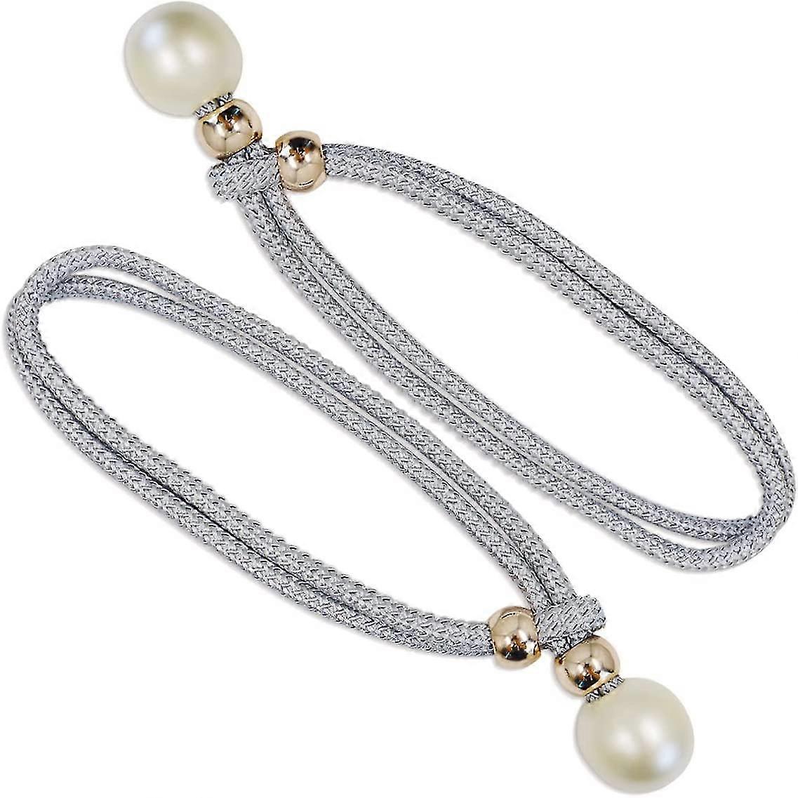 Big Pearl Curtain Tiebacks, Adjustable Curtain Holdbacks, Luxury Durable Drapery Curtain Holders, Decorative Rope Holdbacks For Home Office Window Cur