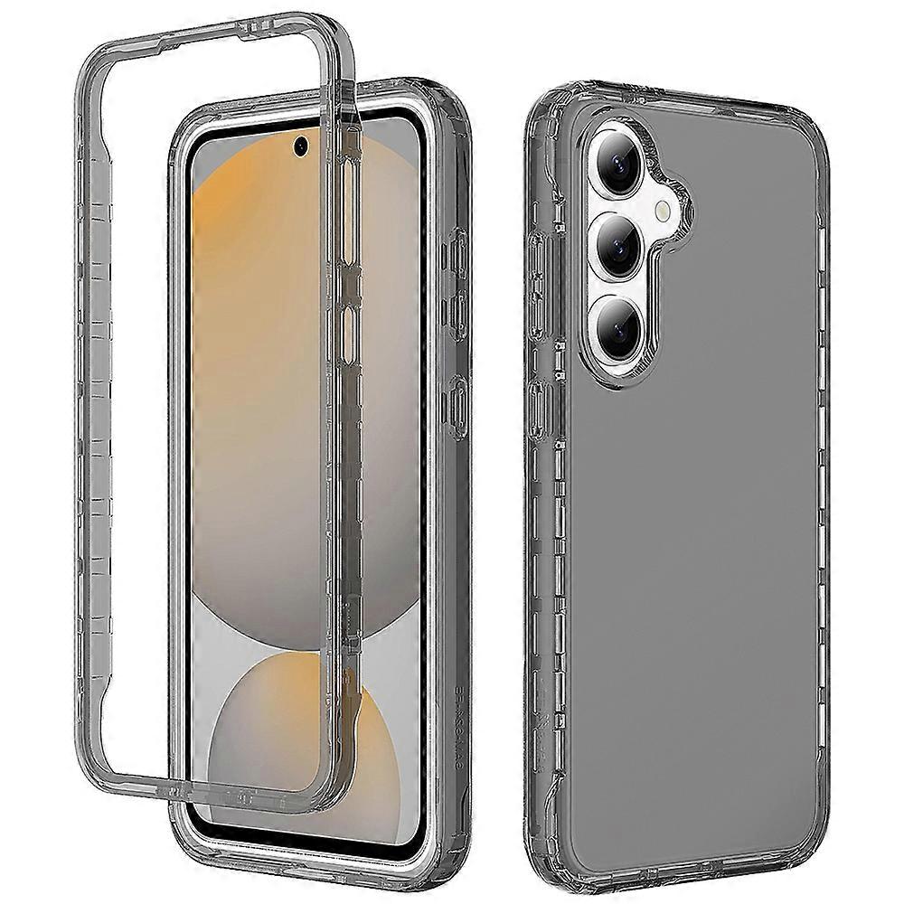 For Samsung Galaxy S24 FE Case Solid Color PC+TPU Phone Cover - Black