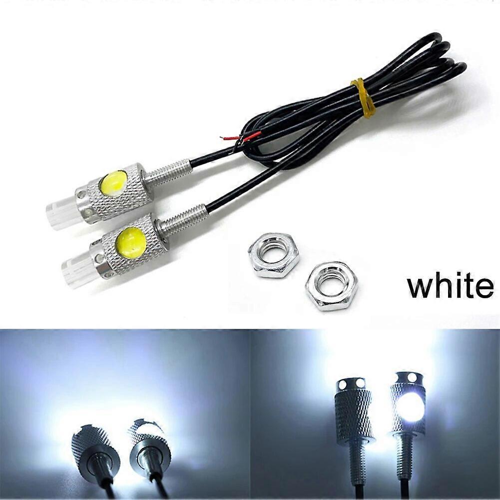 2Pcs Bunte Eagle Eye LED Reverse Backup Fahren Stroboskoplicht Signallampen Motorrad Nebelscheinwerfer Scheinwerfer Tagfahrlicht