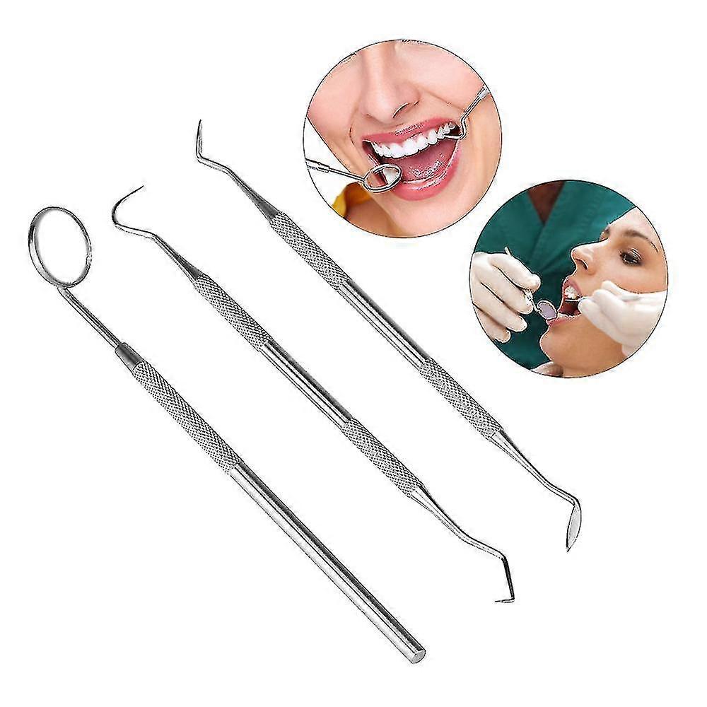 Professional Dental Pick Tools Kit, Teeth Cleaning Calculus Remover Tool For Dentist(3pcs)