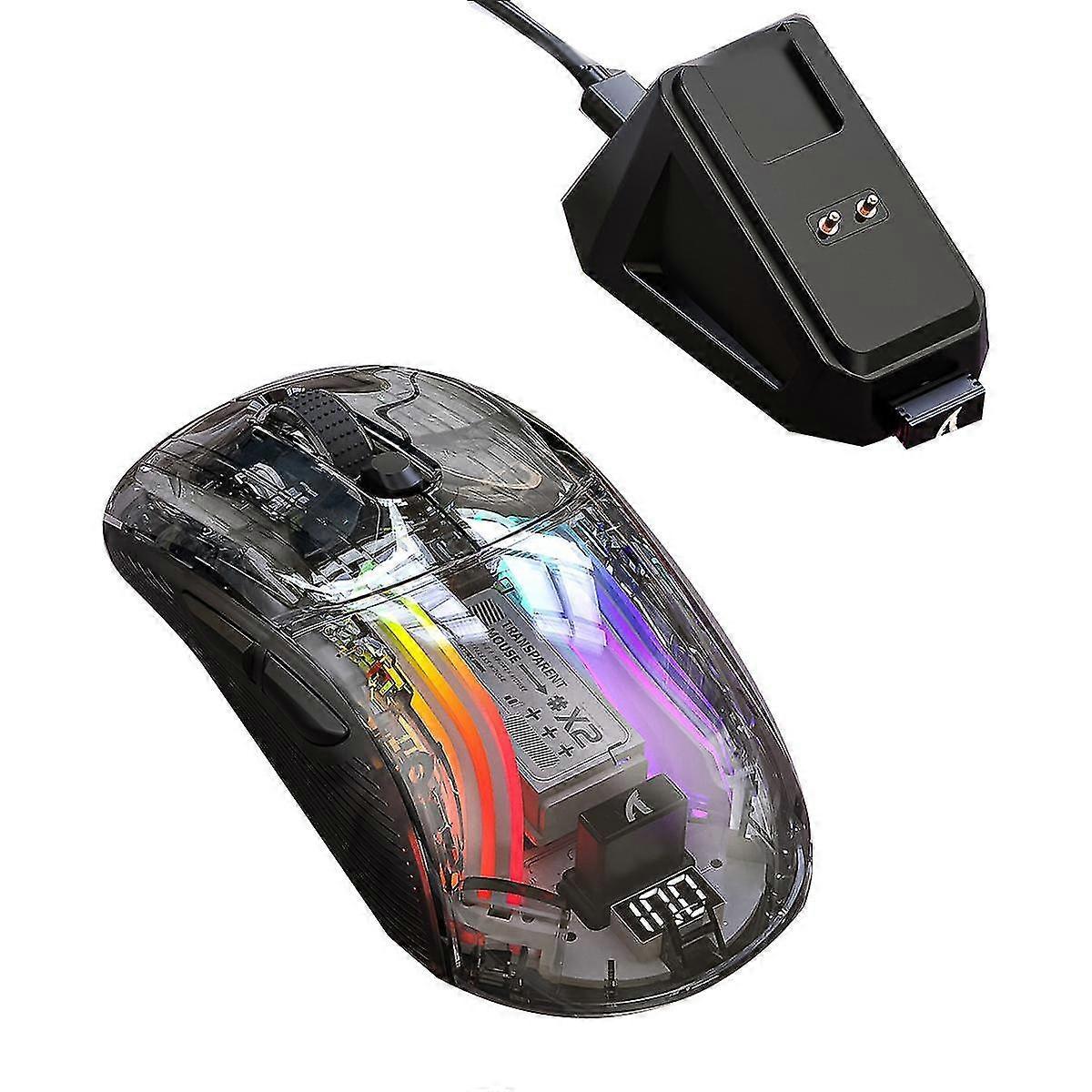 X2PRO Magnetic Charging Bluetooth Mouse, -Mode , RGB Lights, Battery Indicator,Use for Computer Pho