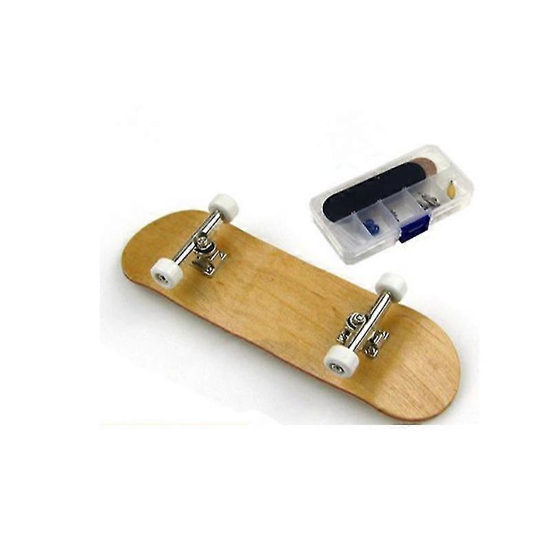 Finger Skateboards With Professional Mini Alloy, Complete Wooden Maple Deck, And Box, Relieves Stress, Kids Gif