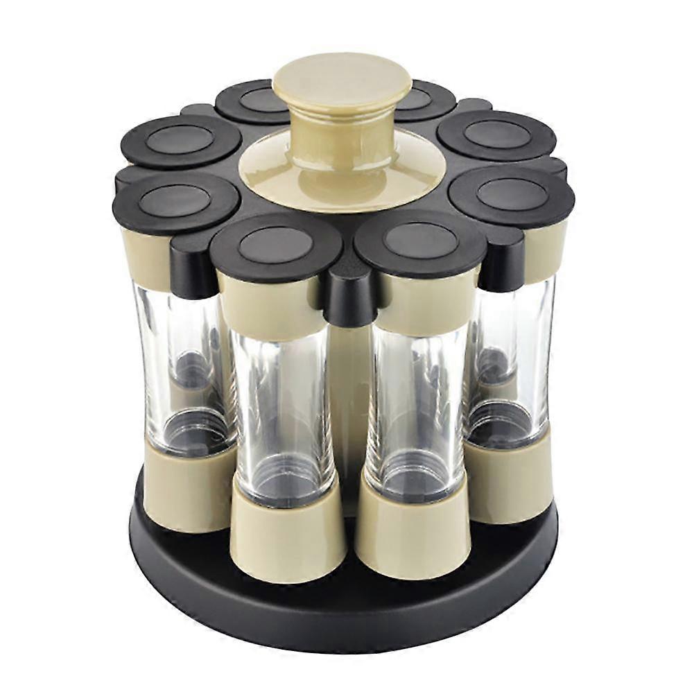 Eight Slots Rotating Cruet Condiment Spice Rack Seasoning Jar for Pepper Bottle Salt Shaker Tank Ki