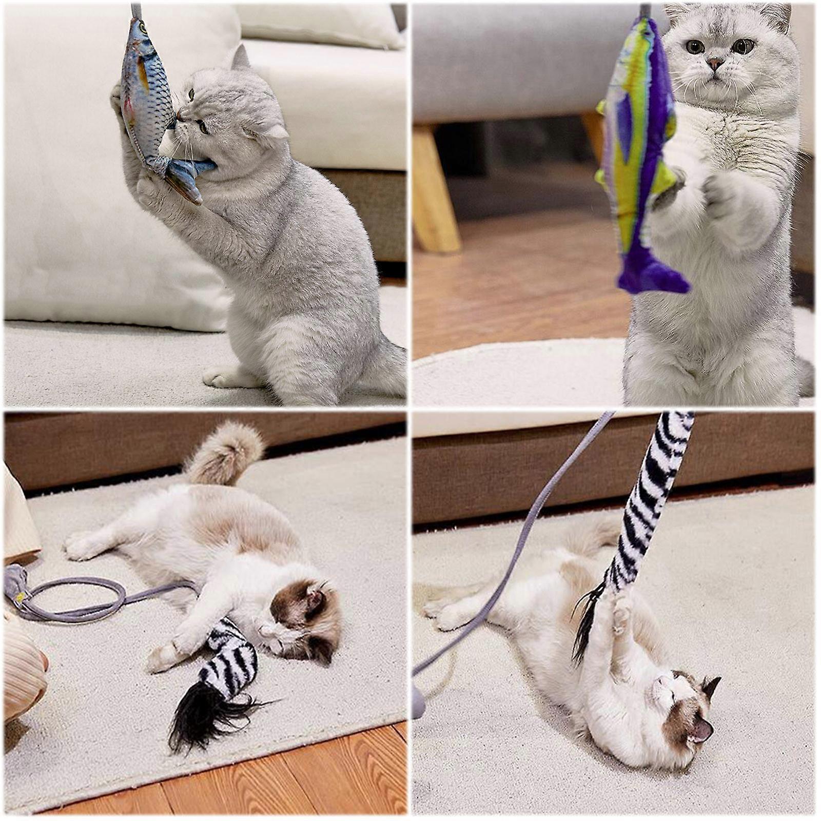 Creative Pet Funny Cat Toy Cat Funny Cat Stick Simulation Beating Fish Pet Toy