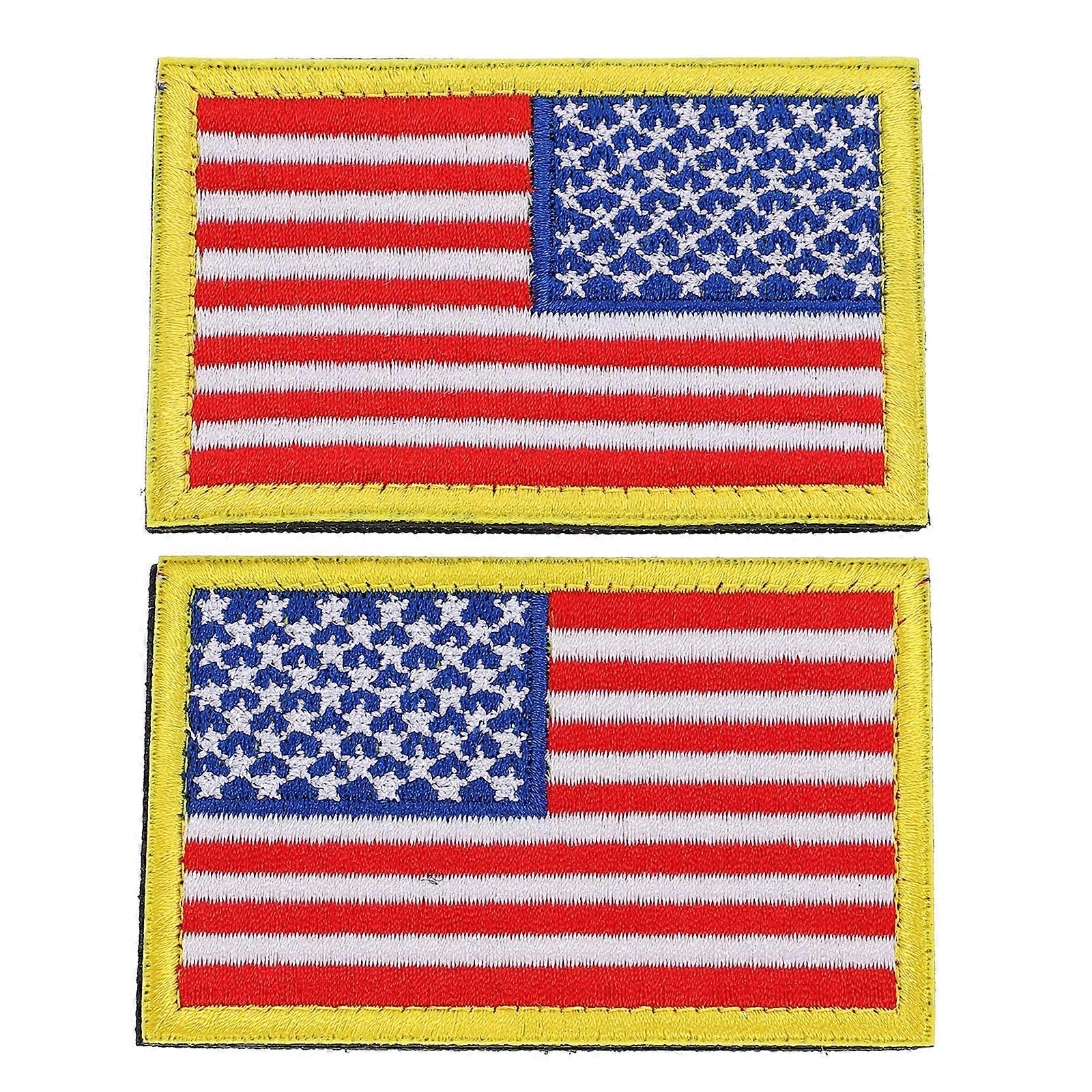 2pcs American Flag Patches Decorative Flag Patches Exquisite Clothes Patches