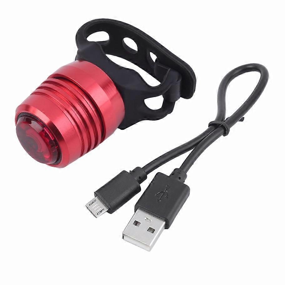 Bicycle Ruby Tail Light USB Rechargeable Gem Tail Light Bicycle Night Riding High Bright Aluminum Alloy Tail Light