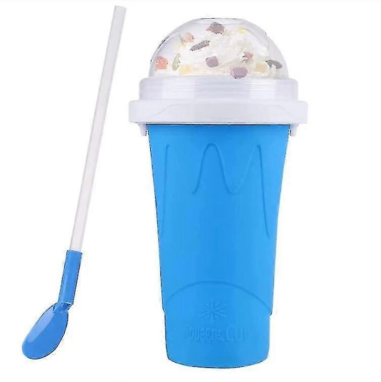 Smoothies Cup Eco-friendly Double Layer Silicone Slushy Ice Cream Maker For Home