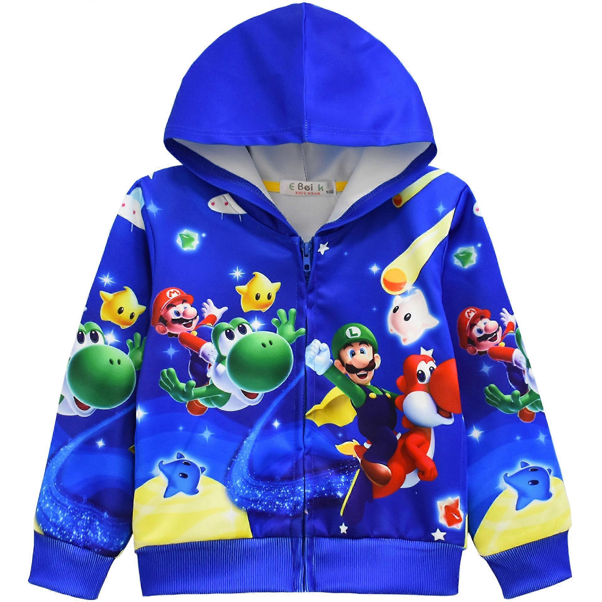 2023 new number cm printing Super Mario zipper hooded jacket jacket tops