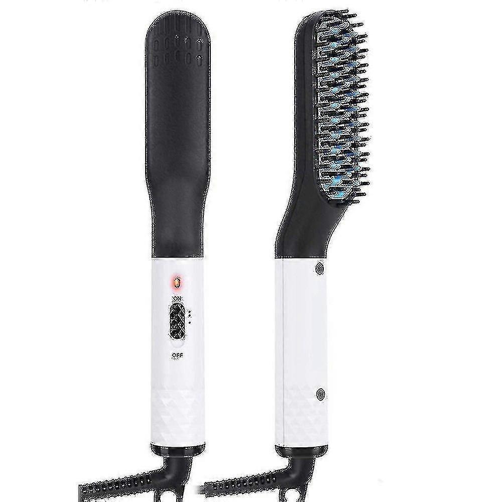 Wireless Men Quick Beard Straightener Hair Style Comb Lcd Multifunctional Cordless Usb Charging Stra