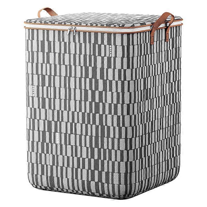 Storage Box, Set of 2 Storage Bags, Large Foldable Storage Box with Lid, Large Capacity Packing Moving Bag