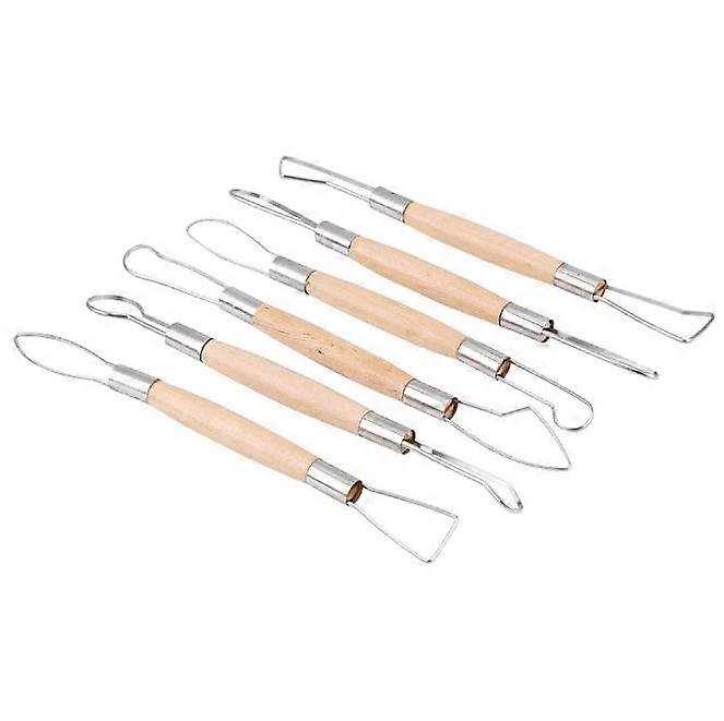 Clay tool, practical flexibility strong durable to use multi-purpose sculpting tool anti-corrosion, for sculpting art projects6 sets of 8 inch thin fl