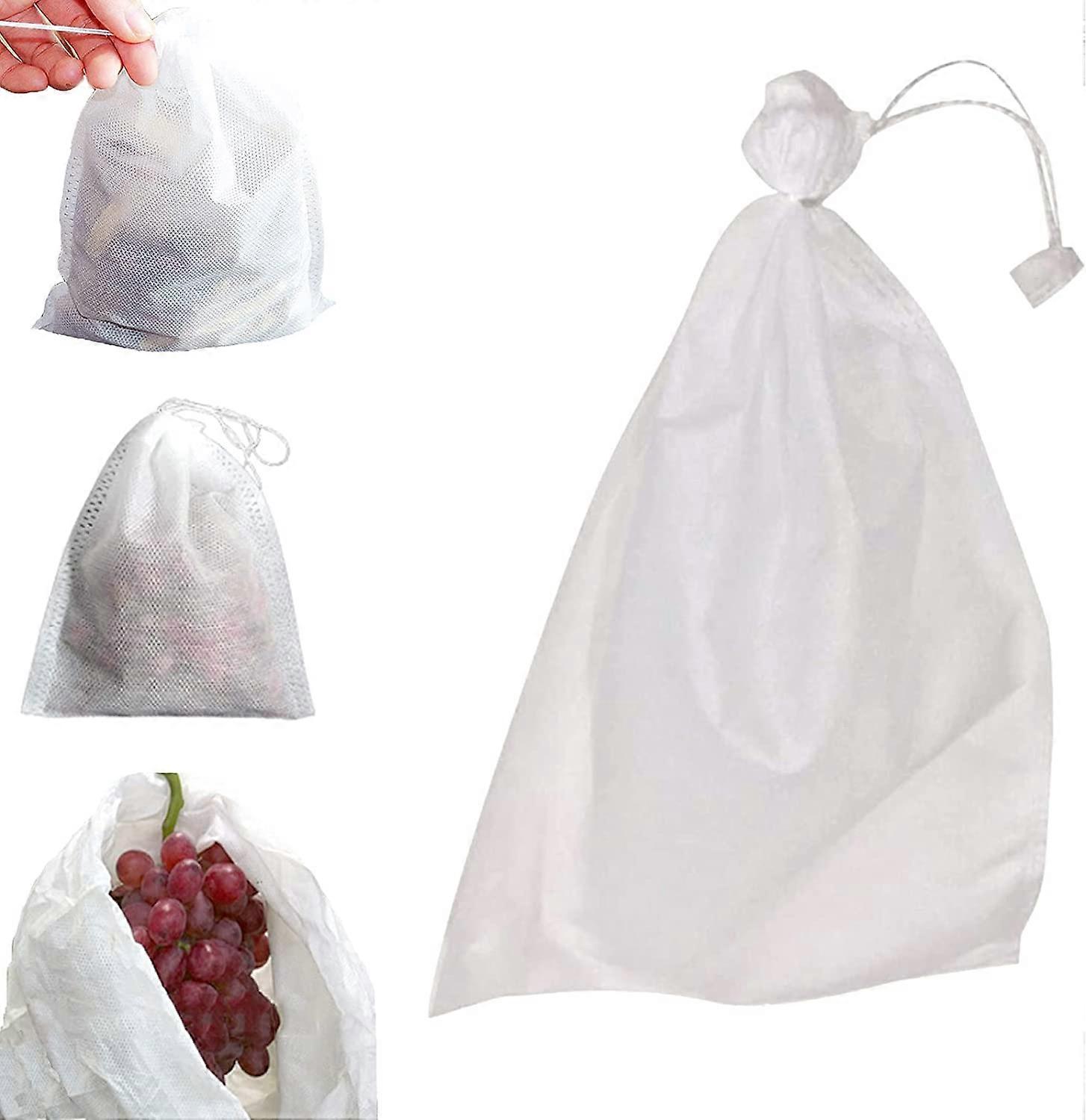 100Pcs Grape Protective Bags for Fruits and Vegetables Mesh Grape Bag Insect Proof Bird Pest Control Waterproof Garden 240X350Mm