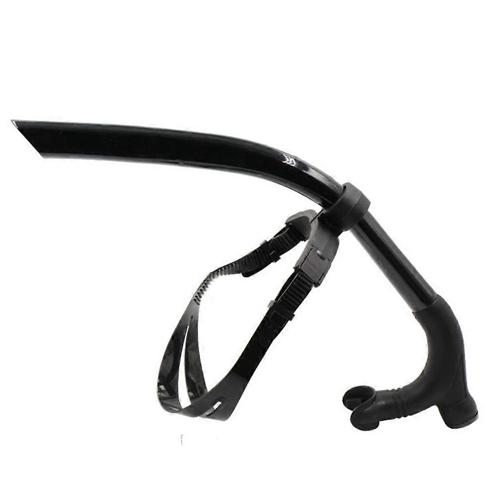 硅胶游泳前呼吸管潜水训练成人浮潜潜水管游泳潜水设备，黑色