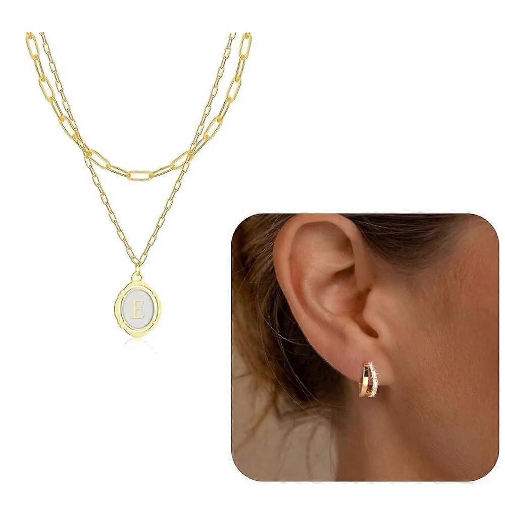 bon L’ensemble de bijoux comprend un beau collier et une paire de belles boucles d’oreilles, un collier trombone pendentif lettre, et un sophistiqué et sop