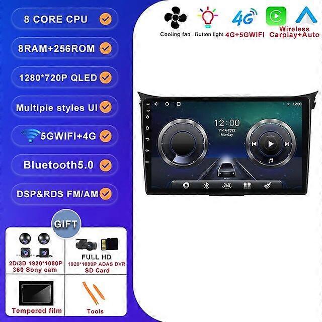 2K Screen DSP Android 13 All In One Car Intelligent System For Hyundai I30 Elantra GT 2012 - 2017 RDS Wireless CarPlay Auto