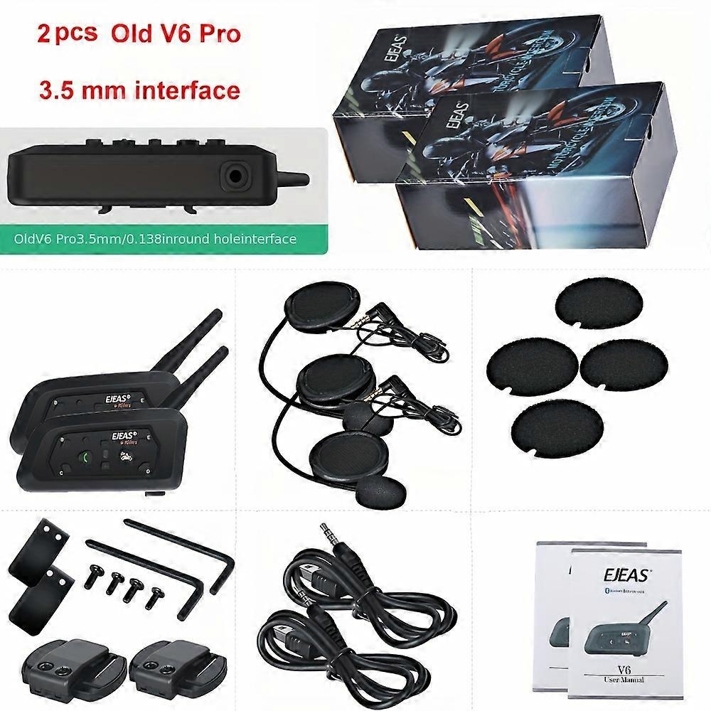 EJEAS V6 PRO BT Motorcycle Helmet Intercom Headset - Waterproof 1200M Range - Communicate with up to 6 Riders - Crystal Clear Sound Quality - Stay Con